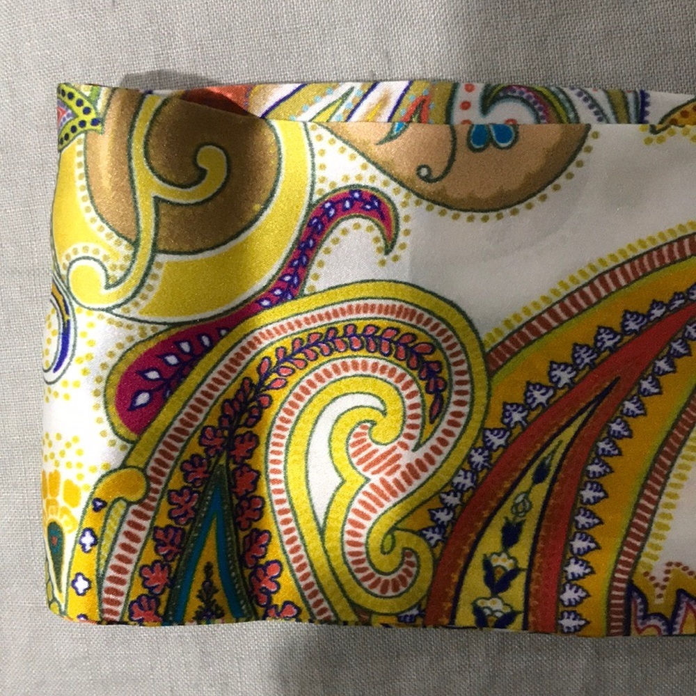 Paisley Wrap or Scarf with Beaded Fringe - Picture 6 of 6